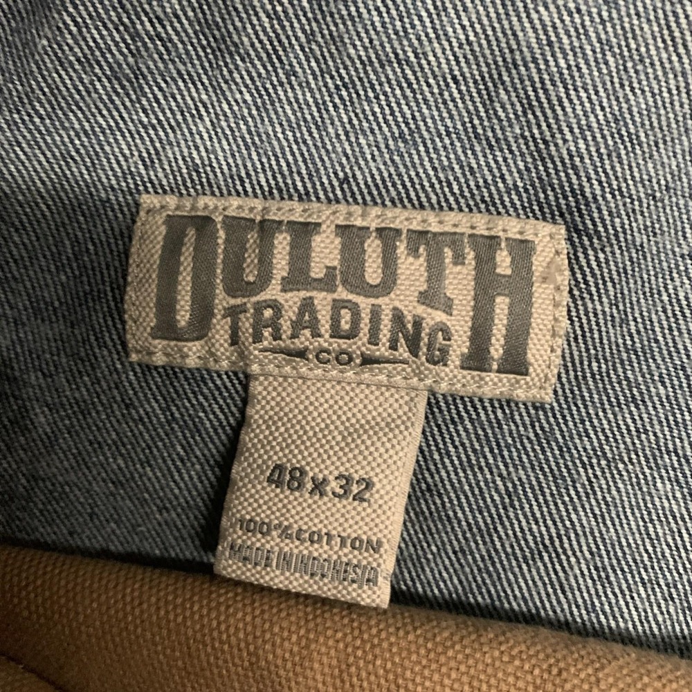 Duluth Trading Jean Men 48x32 Blue Straight Work Heavy Relaxed Fire Hose 3237-18 - Picture 6 of 10